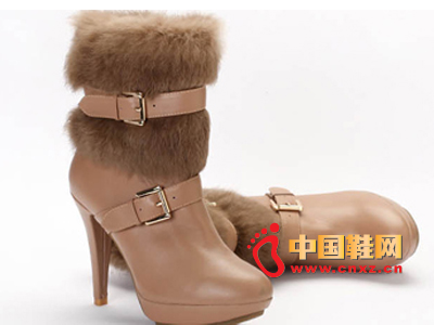 �������¿�ŮЬ���� ʱ����ɫ��ͷ��ˮ̨ϵ��ë�޸߸�Ů��ѥ