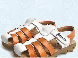 ����ţͯЬ��Ƥ��ͷ��ͯ��Ь