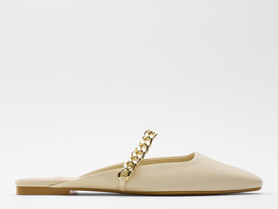 ZARA�¿�-ŮЬ-��ɫ������¶��ƽ��Ь